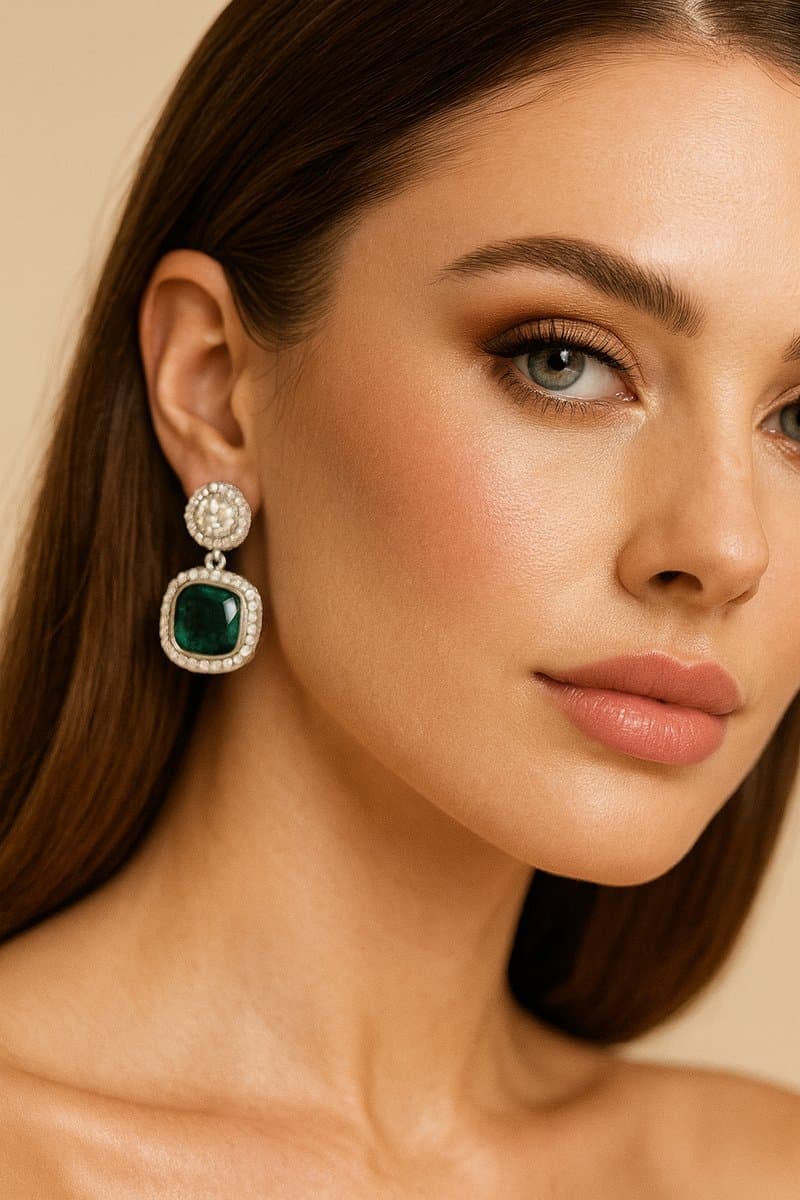 Rope Chain Necklace (Emrald Green) thumbnail 4