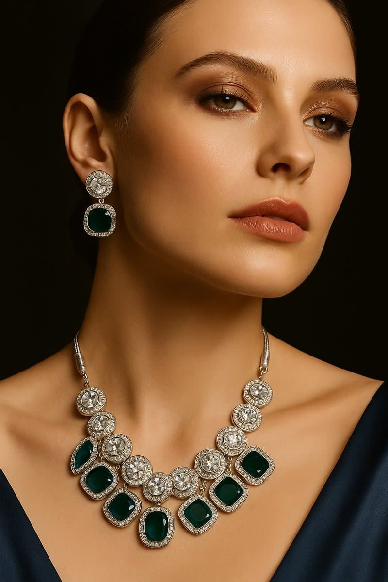 Rope Chain Necklace (Emrald Green)