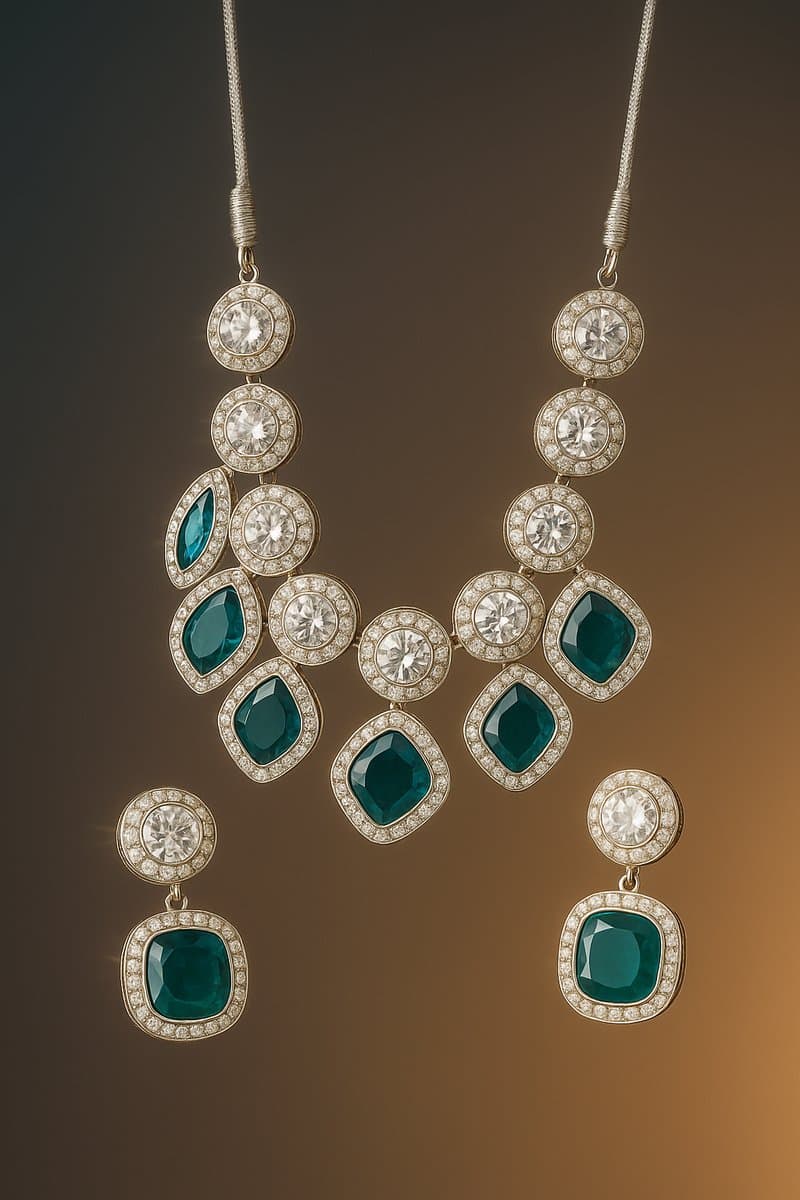 Rope Chain Necklace (Emrald Green) thumbnail 2